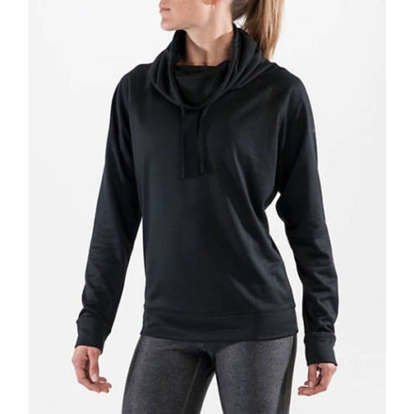 Nike Sweaters - Nike Obsessed Infinity Coverup Black Sweatshirt Cowl Neck Xs